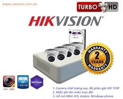 Bộ 4 camera HD720P HIKVISION DS-2CE56C0T-IRP